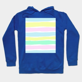 Pastel shade orizontal stripes Hoodie